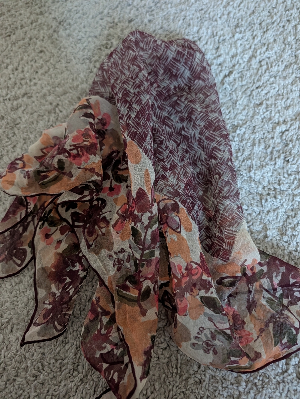 Vintage Vera Silk Blend 20"X20" Scarf